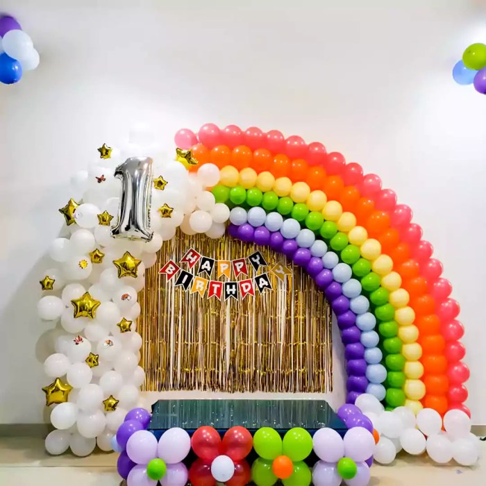 Regenbogen deko kindergeburtstag